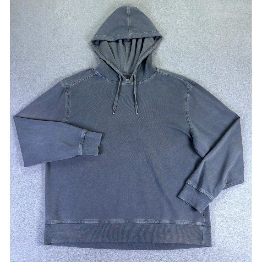 True Grit Hoodie XL Grey Jersey Cotton Fleece Baggy‎ Comfort Cozy Minimalist